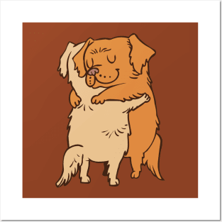 Golden Retriever hugs Posters and Art